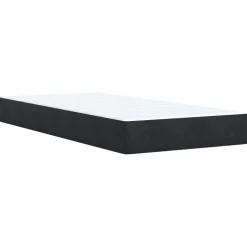 vidaXL Boxspring met matras fluweel zwart 80x200 cm