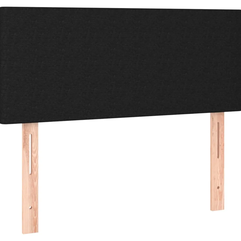 vidaXL Boxspring met matras stof zwart 80x200 cm