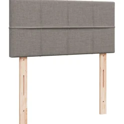 vidaXL Boxspring met matras stof taupe 90x200 cm