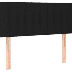 vidaXL Boxspring met matras stof zwart 80x200 cm