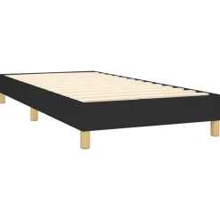 vidaXL Boxspring met matras stof zwart 80x200 cm