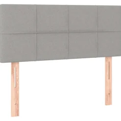 vidaXL Boxspring met matras stof lichtgrijs 80x200 cm