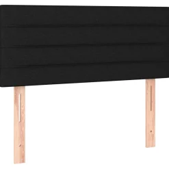 vidaXL Boxspring met matras stof zwart 80x200 cm
