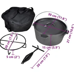 vidaXL Braadpan 4,2 L inclusief accessoires