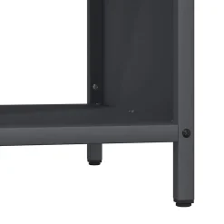 vidaXL Brandhoutrek met houten blad 100,5x35,5x40 cm antracietkleurig