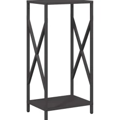vidaXL Brandhoutrek 40x40x40 cm koudgewalst staal antracietkleurig