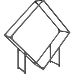 vidaXL Brandhoutrek 100x25x100 cm koudgewalst staal antracietkleurig