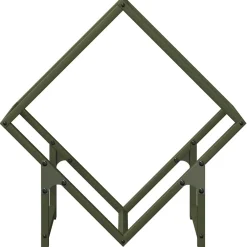 vidaXL Brandhoutrek 50x25x50 cm koudgewalst staal olijfgroen