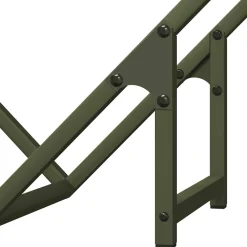 vidaXL Brandhoutrek 50x25x50 cm koudgewalst staal olijfgroen