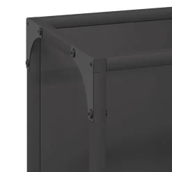 vidaXL Brandhoutrek 25x25x80 cm koudgewalst staal zwart