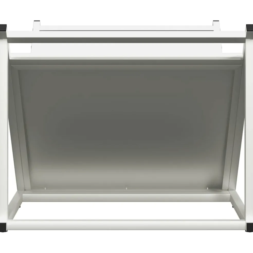 vidaXL Brandhoutrek 70x43x34,5 cm koudgewalst staal wit