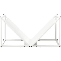vidaXL Brandhoutrek 70x43x34,5 cm koudgewalst staal wit