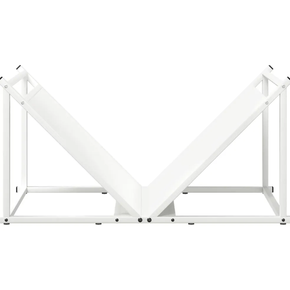 vidaXL Brandhoutrek 70x43x34,5 cm koudgewalst staal wit
