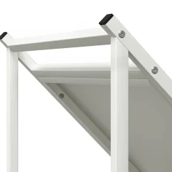vidaXL Brandhoutrek 70x43x34,5 cm koudgewalst staal wit