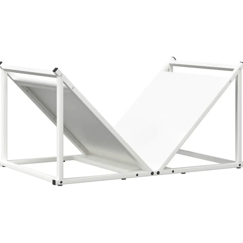 vidaXL Brandhoutrek 70x43x34,5 cm koudgewalst staal wit