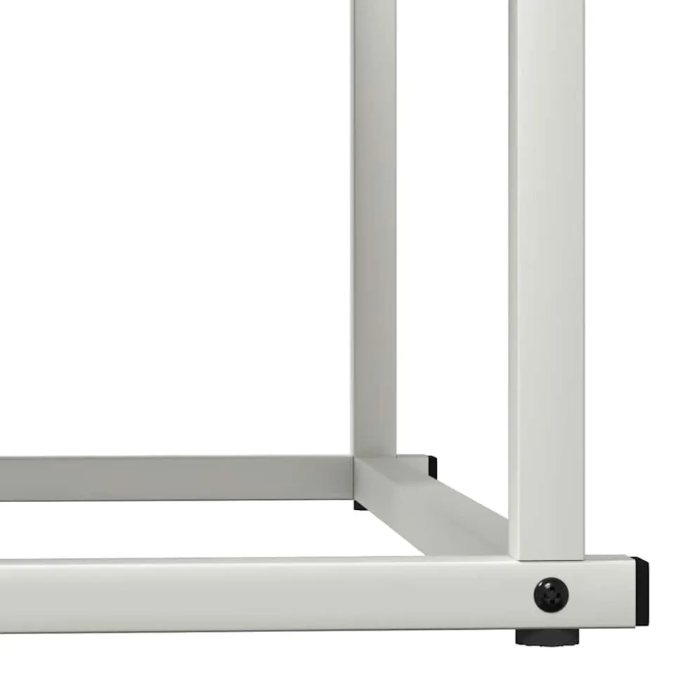 vidaXL Brandhoutrek 70x43x34,5 cm koudgewalst staal wit