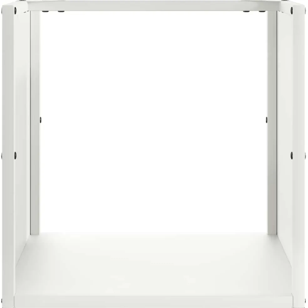 vidaXL Brandhoutrek 40x40x40 cm koudgewalst staal wit