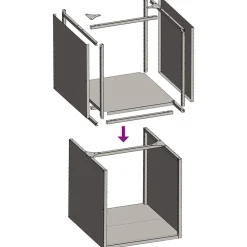 vidaXL Brandhoutrek 40x40x40 cm koudgewalst staal wit
