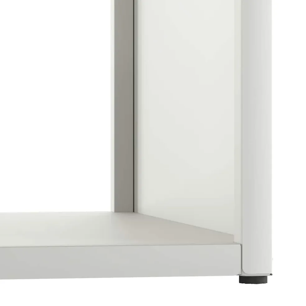 vidaXL Brandhoutrek 40x40x40 cm koudgewalst staal wit