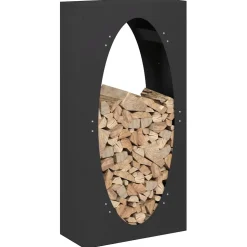 vidaXL Brandhoutrek 50x23x100 cm koudgewalst staal zwart
