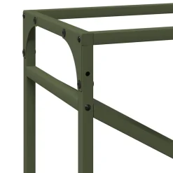 vidaXL Brandhoutrek 60x25x100 cm koudgewalst staal olijfgroen