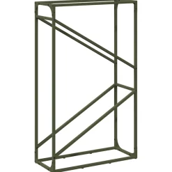 vidaXL Brandhoutrek 60x25x100 cm koudgewalst staal olijfgroen