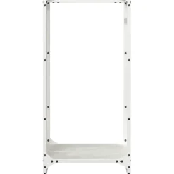 vidaXL Brandhoutrek 40x30x80 cm koudgewalst staal wit