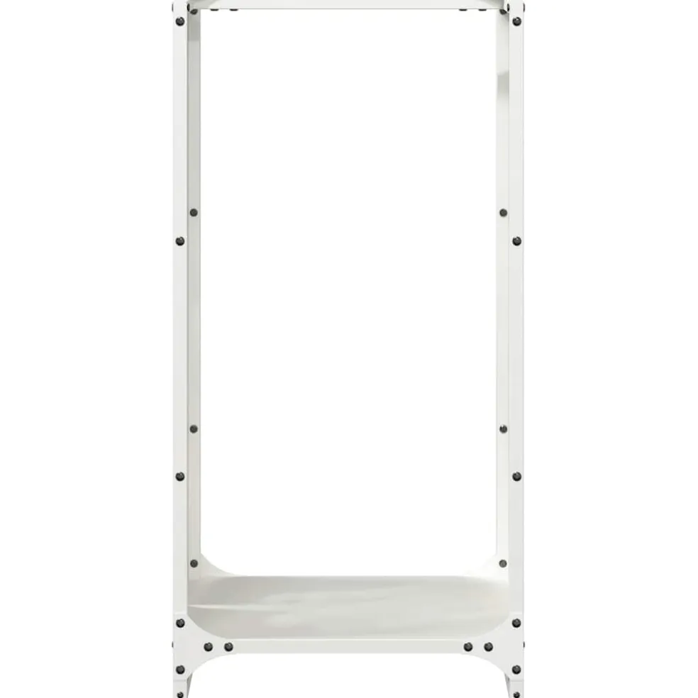 vidaXL Brandhoutrek 40x30x80 cm koudgewalst staal wit