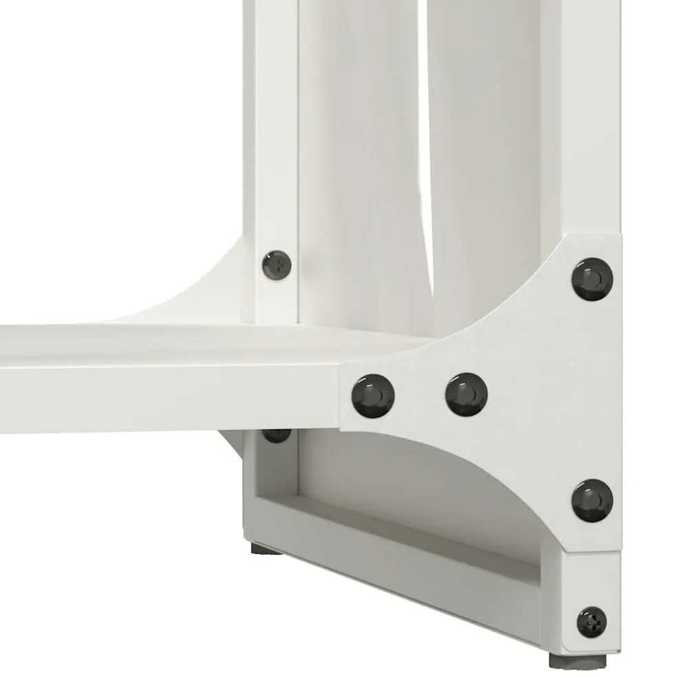 vidaXL Brandhoutrek 40x30x80 cm koudgewalst staal wit