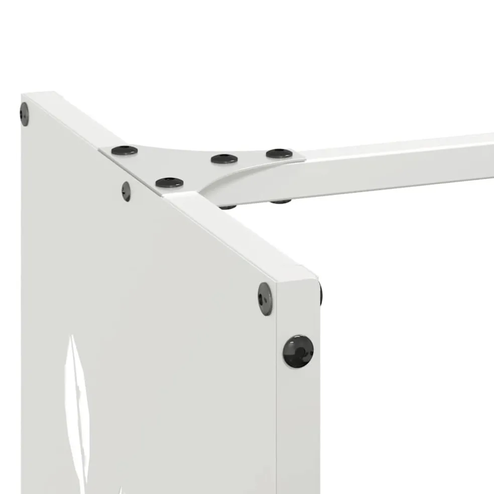 vidaXL Brandhoutrek 40x30x80 cm koudgewalst staal wit
