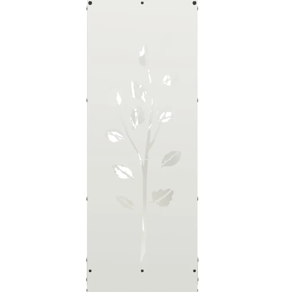 vidaXL Brandhoutrek 40x30x80 cm koudgewalst staal wit