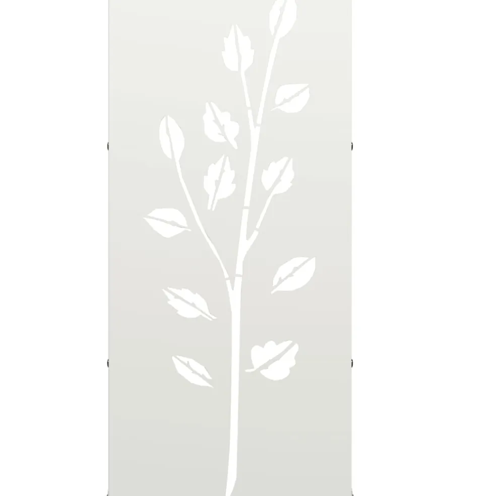 vidaXL Brandhoutrek 40x30x80 cm koudgewalst staal wit