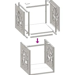 vidaXL Brandhoutrek 40x40x40 cm koudgewalst staal antracietkleurig