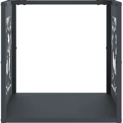 vidaXL Brandhoutrek 40x40x40 cm koudgewalst staal antracietkleurig