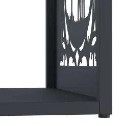 vidaXL Brandhoutrek 40x40x40 cm koudgewalst staal antracietkleurig
