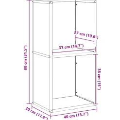 vidaXL Brandhoutrek 25x25x60 cm koudgewalst staal olijfgroen