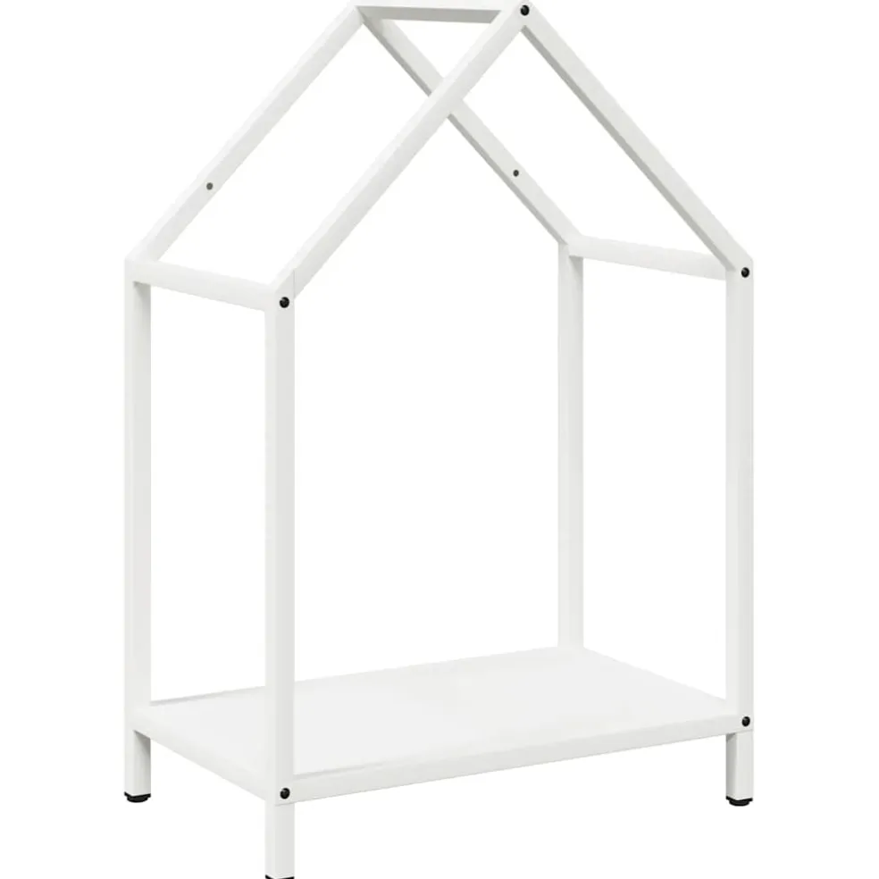 vidaXL Brandhoutrek 40x25x60 cm koudgewalst staal wit