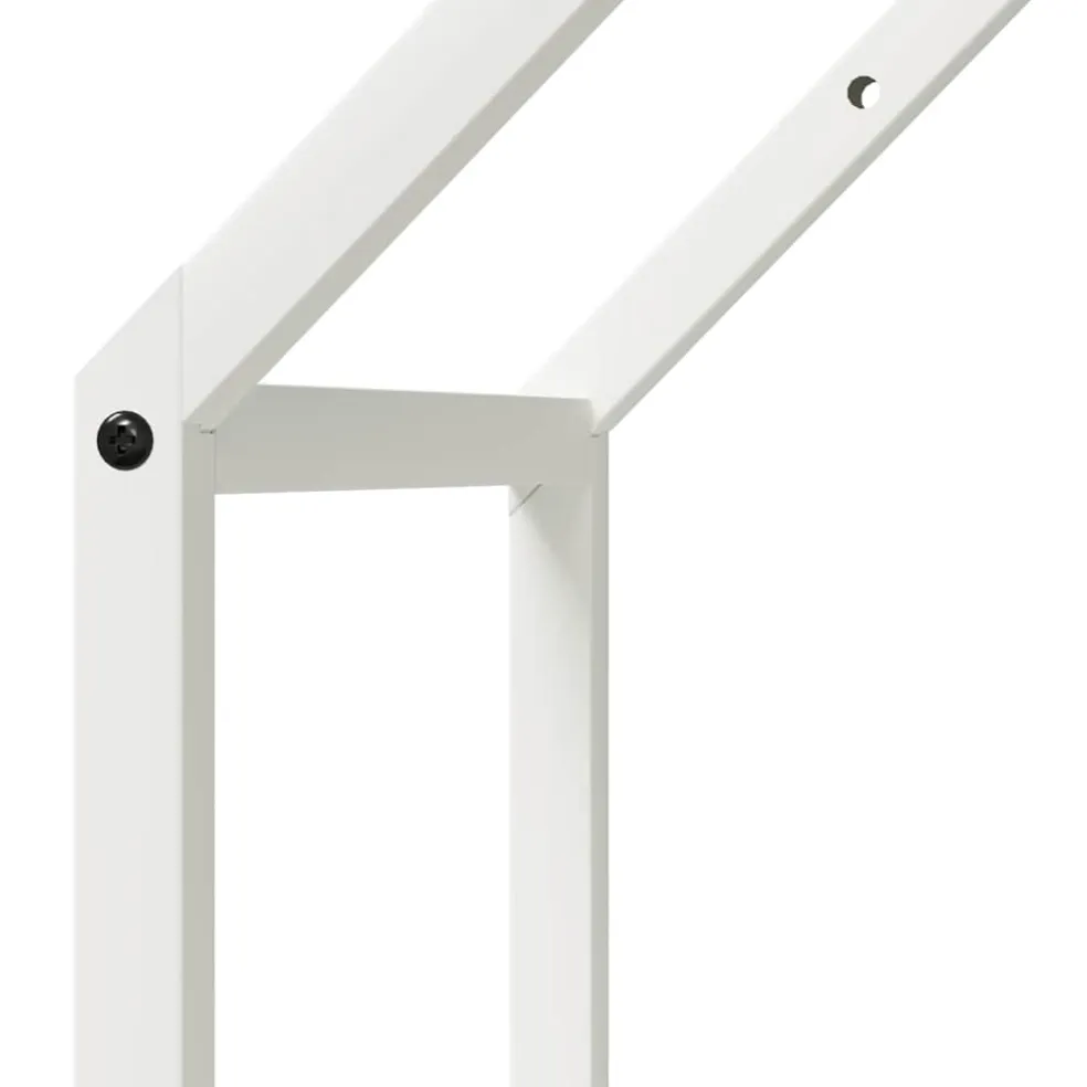 vidaXL Brandhoutrek 40x25x60 cm koudgewalst staal wit