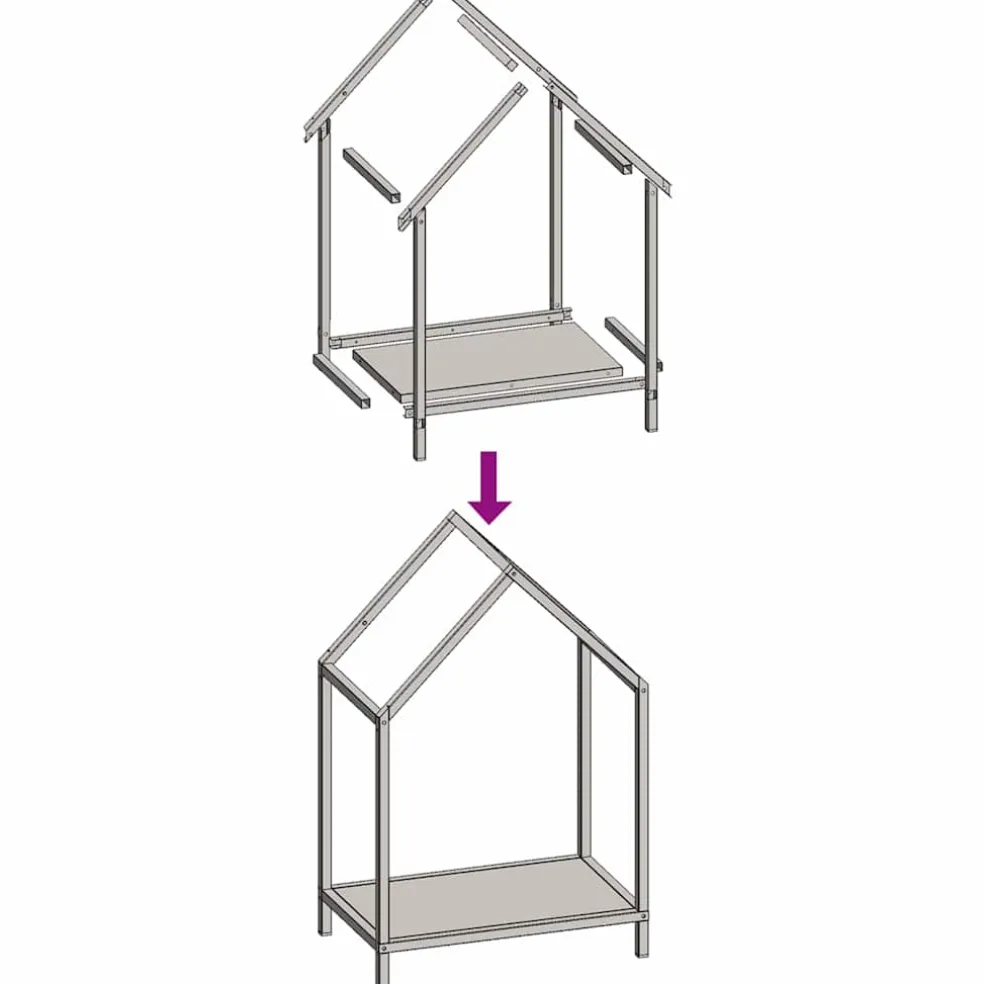 vidaXL Brandhoutrek 40x25x60 cm koudgewalst staal wit