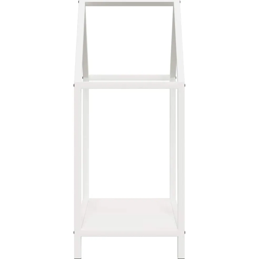 vidaXL Brandhoutrek 40x25x60 cm koudgewalst staal wit