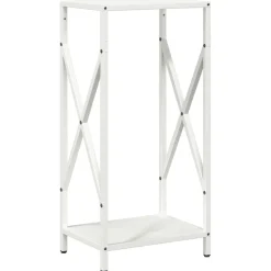 vidaXL Brandhoutrek 34x25x70 cm koudgewalst staal wit