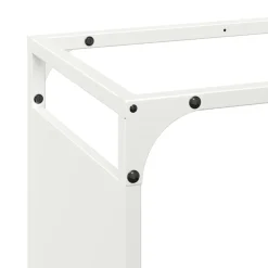 vidaXL Brandhoutrek 44x28x65 cm koudgewalst staal wit