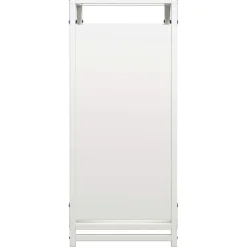 vidaXL Brandhoutrek 44x28x65 cm koudgewalst staal wit