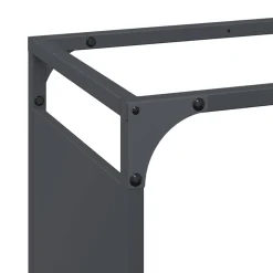 vidaXL Brandhoutrek 44x28x65 cm koudgewalst staal antracietkleurig