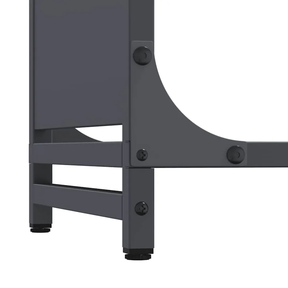 vidaXL Brandhoutrek 44x28x65 cm koudgewalst staal antracietkleurig