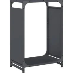vidaXL Brandhoutrek 44x28x65 cm koudgewalst staal antracietkleurig