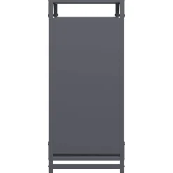 vidaXL Brandhoutrek 44x28x65 cm koudgewalst staal antracietkleurig