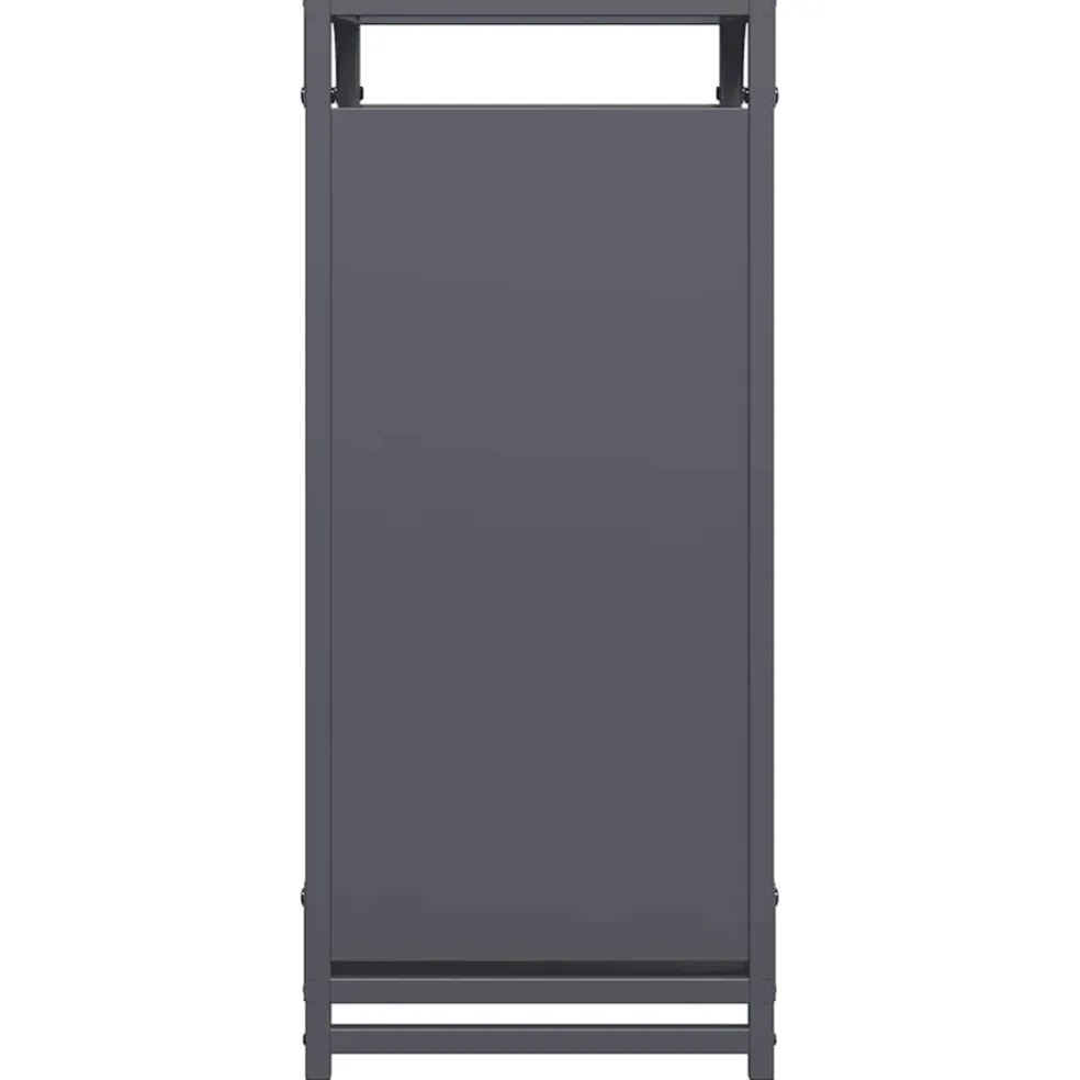 vidaXL Brandhoutrek 44x28x65 cm koudgewalst staal antracietkleurig