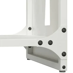 vidaXL Brandhoutrek 40x30x80 cm koudgewalst staal wit
