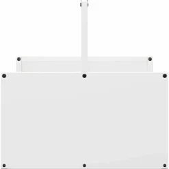 vidaXL Brandhoutrek 40x40x40 cm koudgewalst staal wit